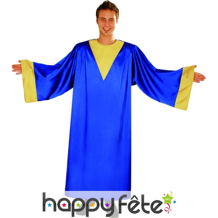 Robe de gospel bleue/or