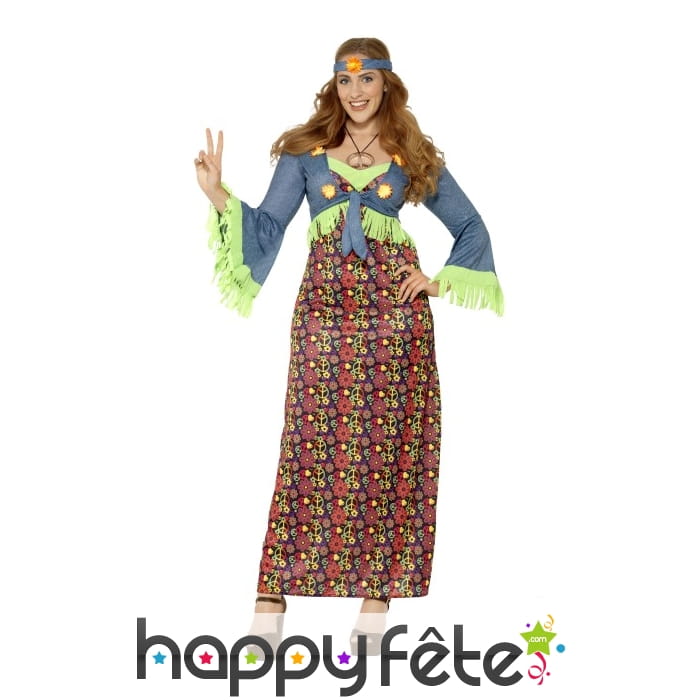 Robe de hippie grande taille