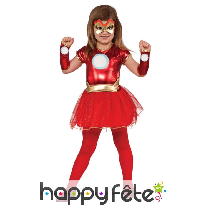 Robe de Iron Lady Avengers avec tutu pour fille