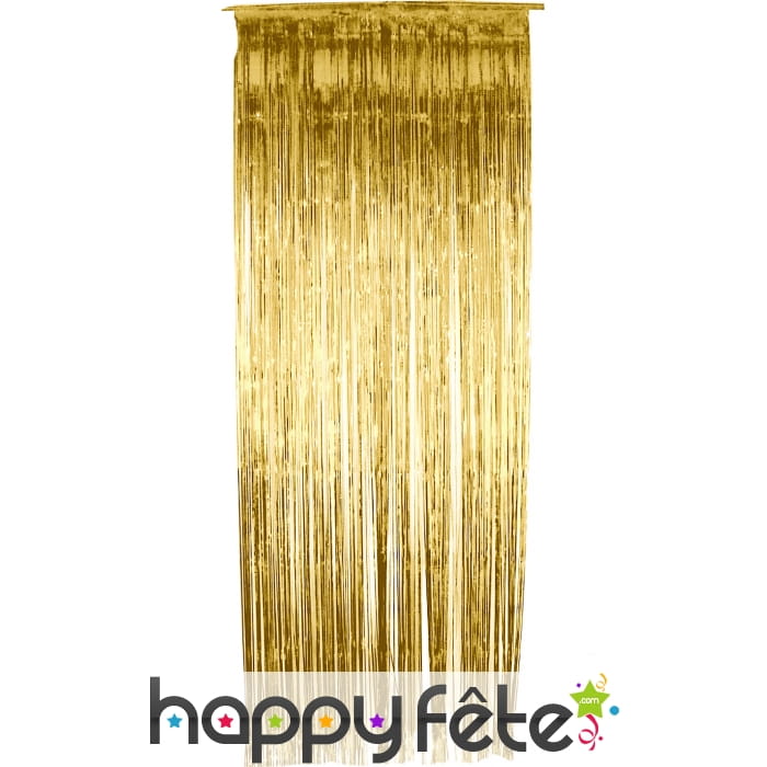 Rideau de lamelles doré