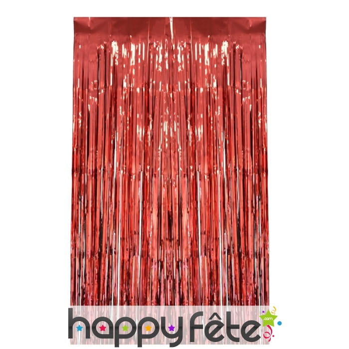 Rideau de lamelles rouges