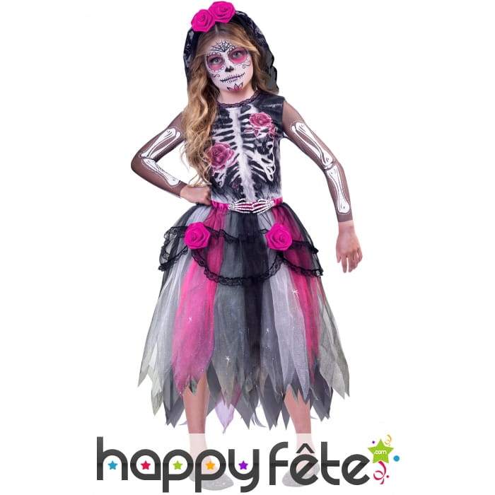 Robe de Lady Calavera pour fille