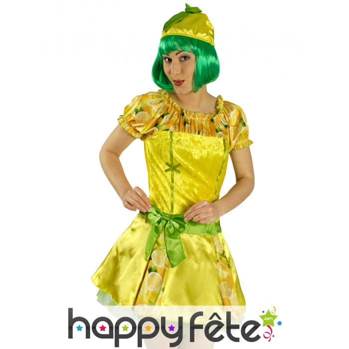 Robe de madame citron avec chapeau