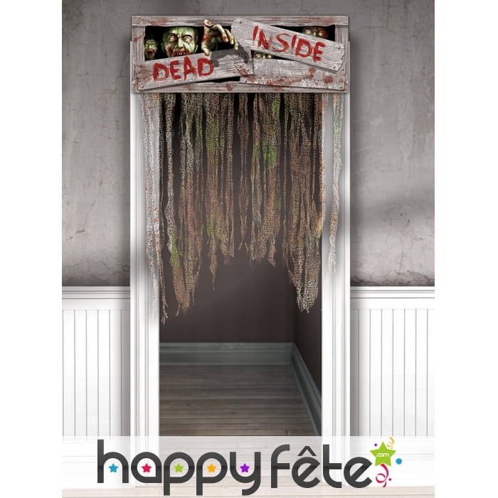 Rideau de porte Dead Inside pour Halloween