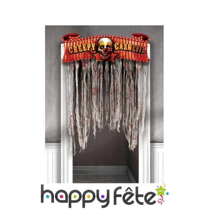 Augesak 2 Pcs Tenda Porta Halloween, Tessuto Decorazione Per Halloween, Tenda Da Ingresso Horror, Casa Stregata, Decorazione Per Feste-halloween