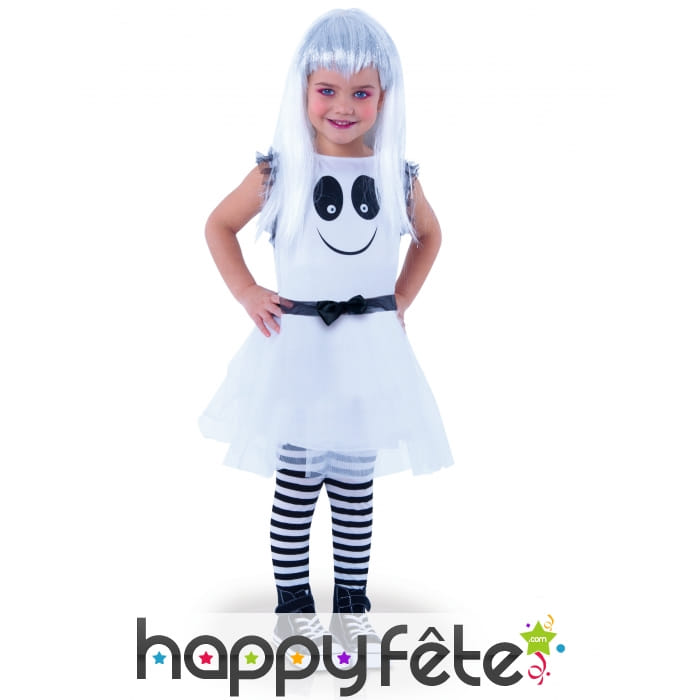 Robe de petit fantôme blanc, yeux mobiles