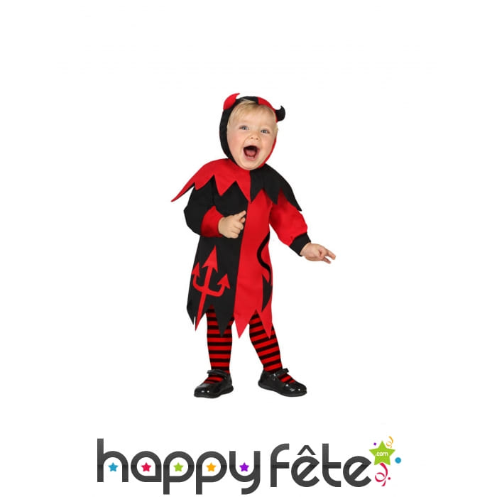 Robe de petite diablesse avec cagoule