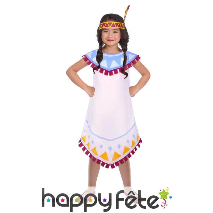 Robe de petite indienne blanche