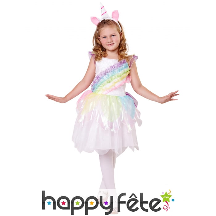 Robe de petite licorne avec oreilles, pour enfant