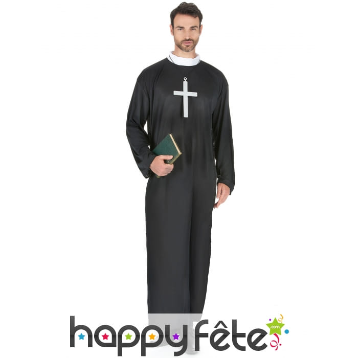 Robe de prêtre grande taille pour adulte