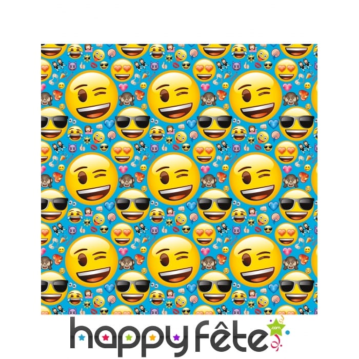 Rouleau de papier cadeau émoticones