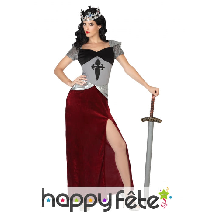 Robe de reine guerrière rouge