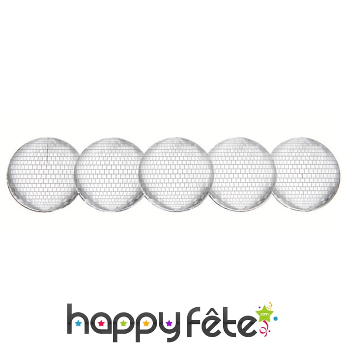 Ronds de serviette boule à facettes