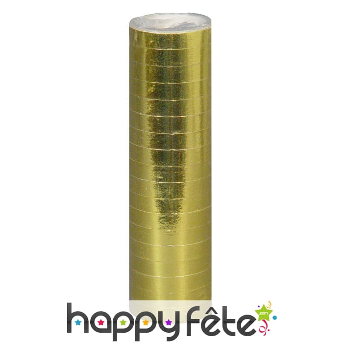 Rouleau de serpentins dorés