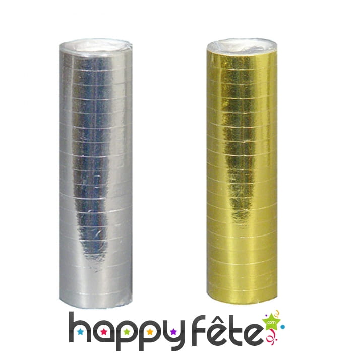 Rouleau de serpentins métalisés de 4m