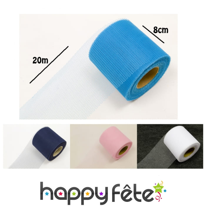 Rouleau de tulle, 8cm x 20m
