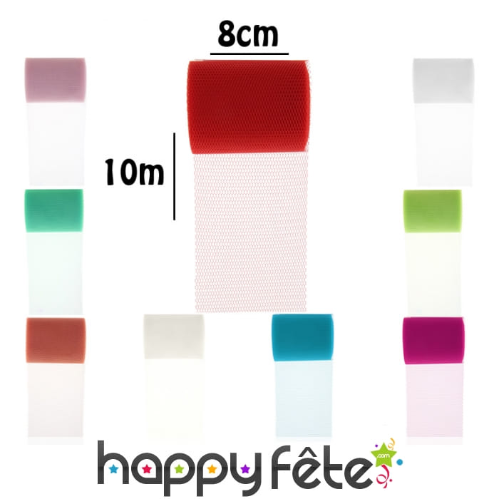 Ruban de tulle, 8cm x 10m