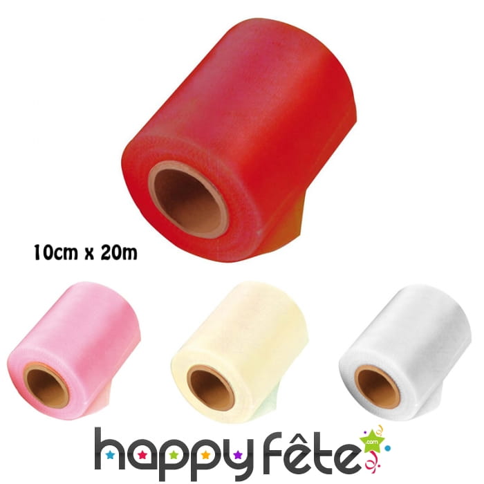 Ruban de tulle en polyester de 10cm x 20m