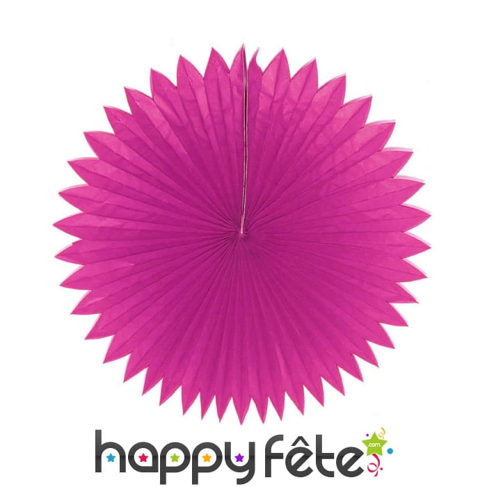 Rosace fuchsia en papier de 75cm