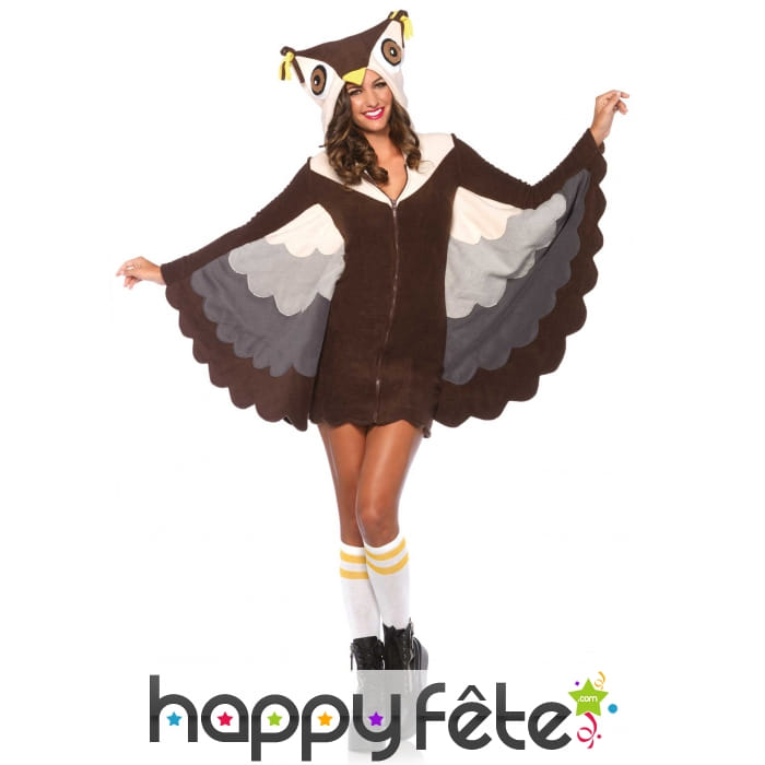Robe hiboux à capuche