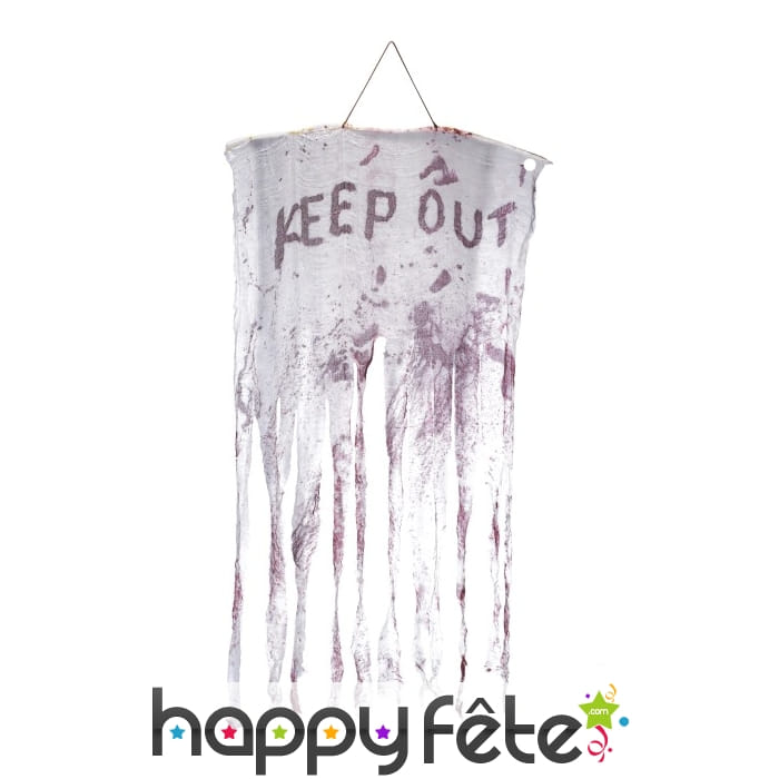 Rideau Keep Out ensanglanté de 90x150 xm