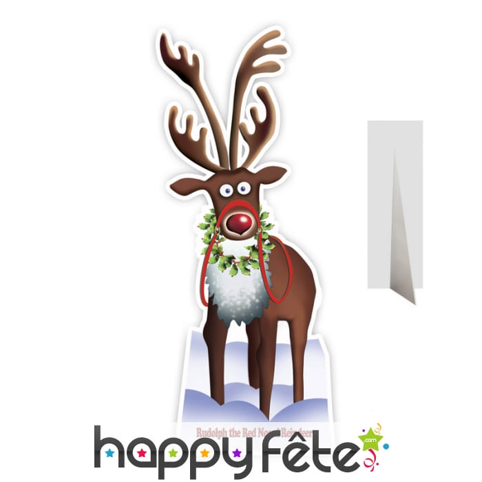 Rudolph le renne en carton taille réelle