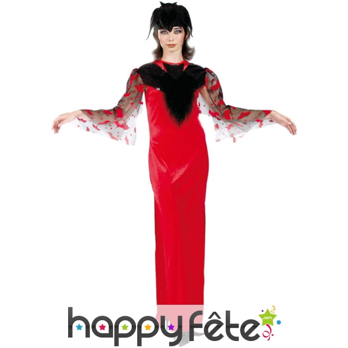 Robe manche chauve souris et coiffe