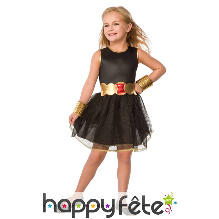 Robe noire de veuve Avengers avec tutu pour fille