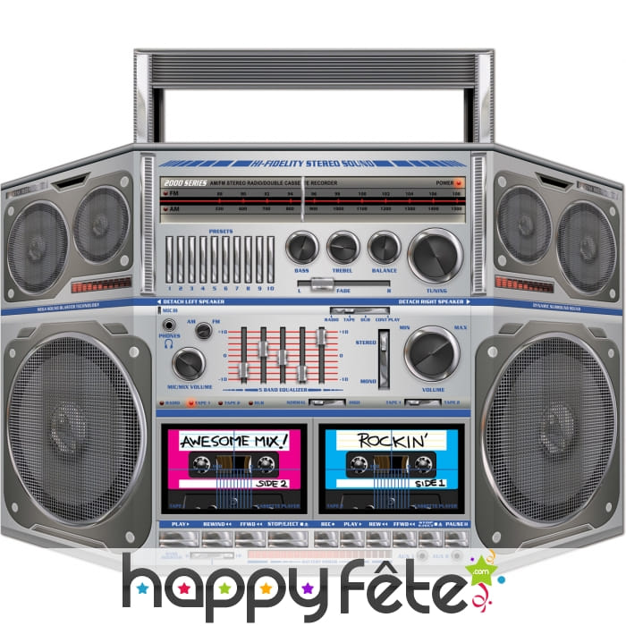 Radiocassette old school en carton