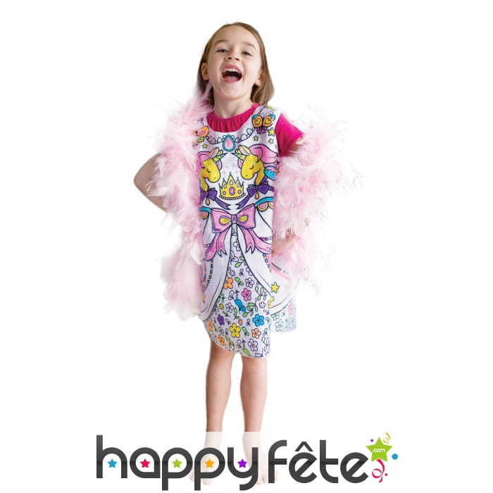 Robe princesse à colorier pour fille