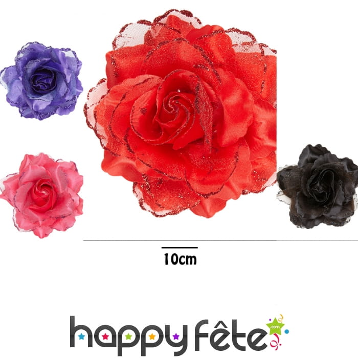 Rose pour cheveux de 10cm