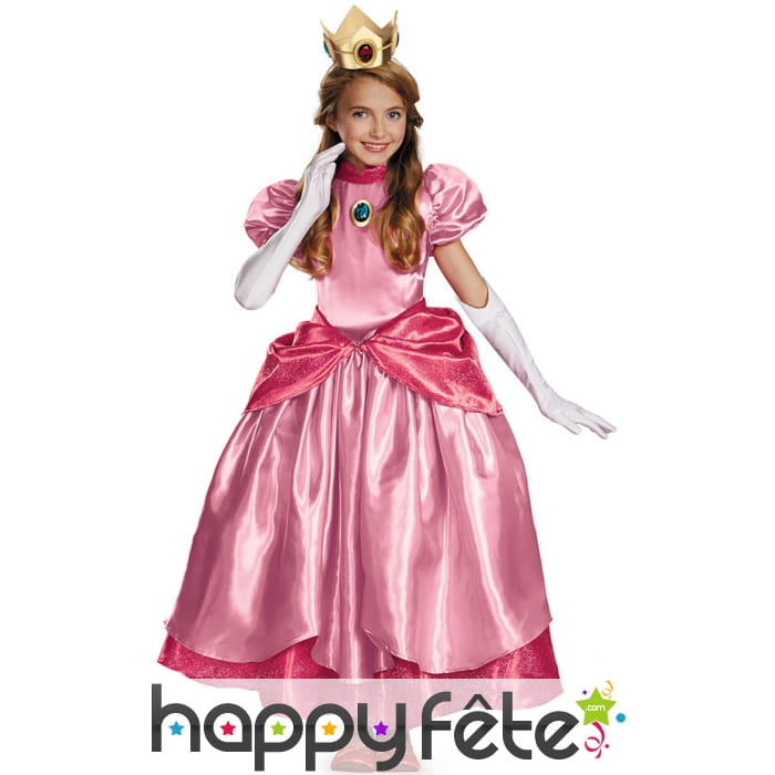 Robe prestige de la Princesse Peach pour fillette