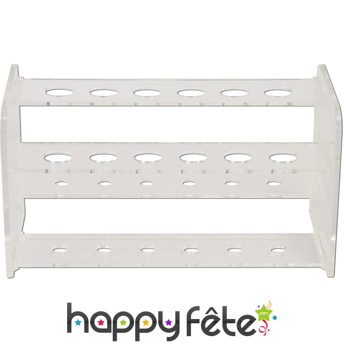 Rack pour tubes a essai cocktails