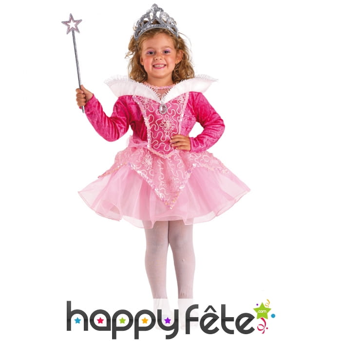 Robe rose avec tutu de petite princesse