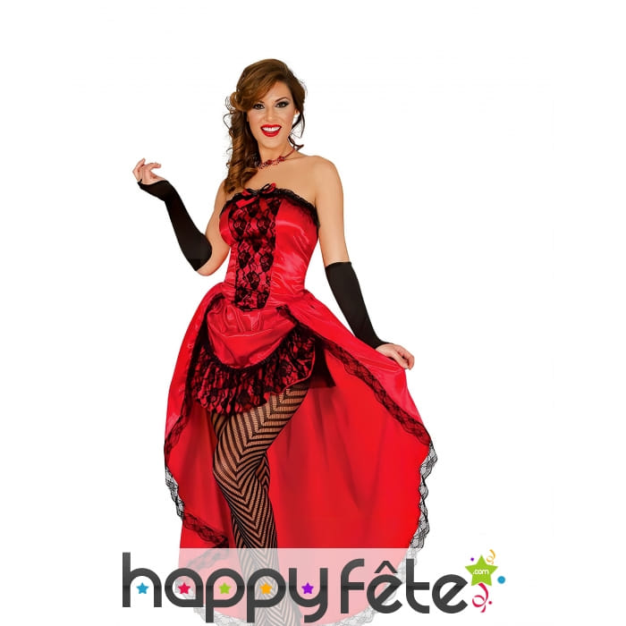 Robe rouge burlesque pour femme