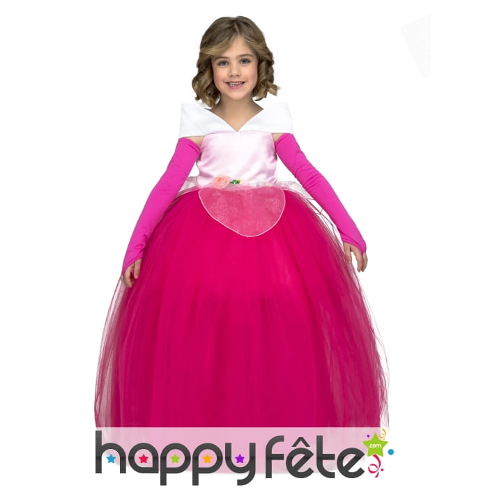 Robe rose de bal pour petite princesse