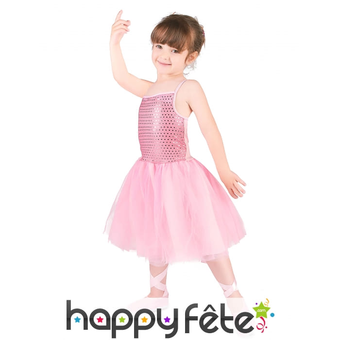 Robe rose de danseuse avec chaussons pour enfant