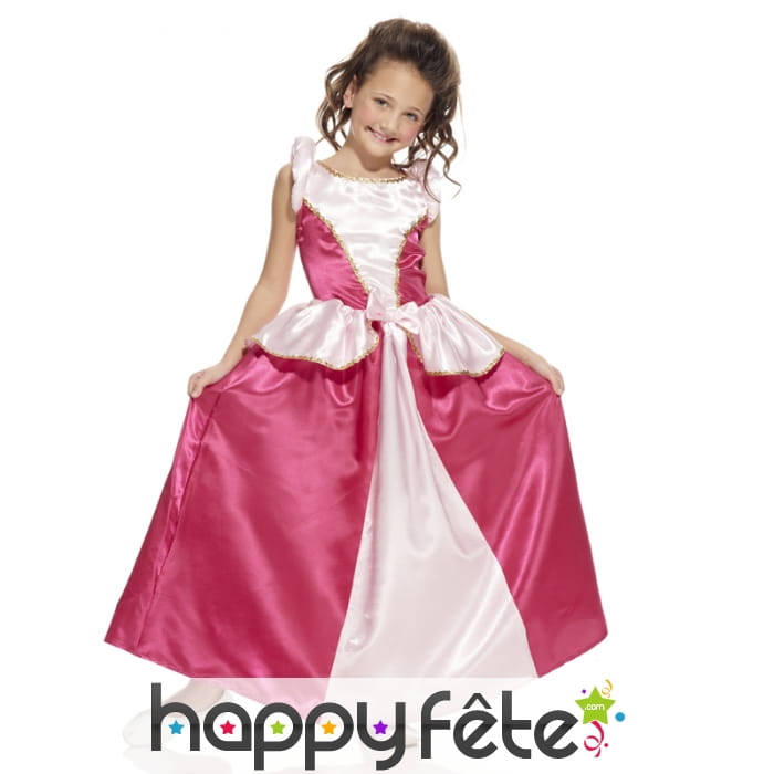 Robe rose et blanche de petite princesse
