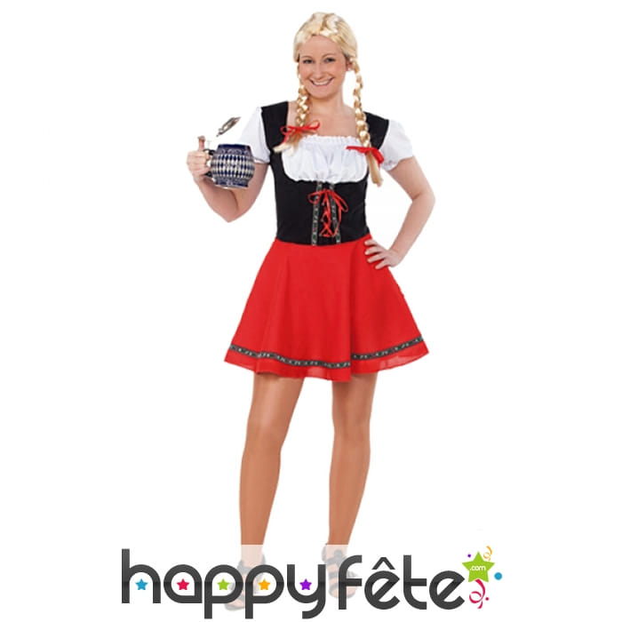 Robe traditionnelle de tyrolienne pour femme