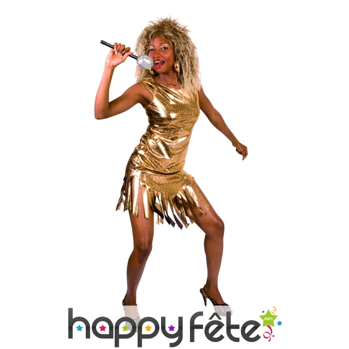 Robe Tina Turner doré
