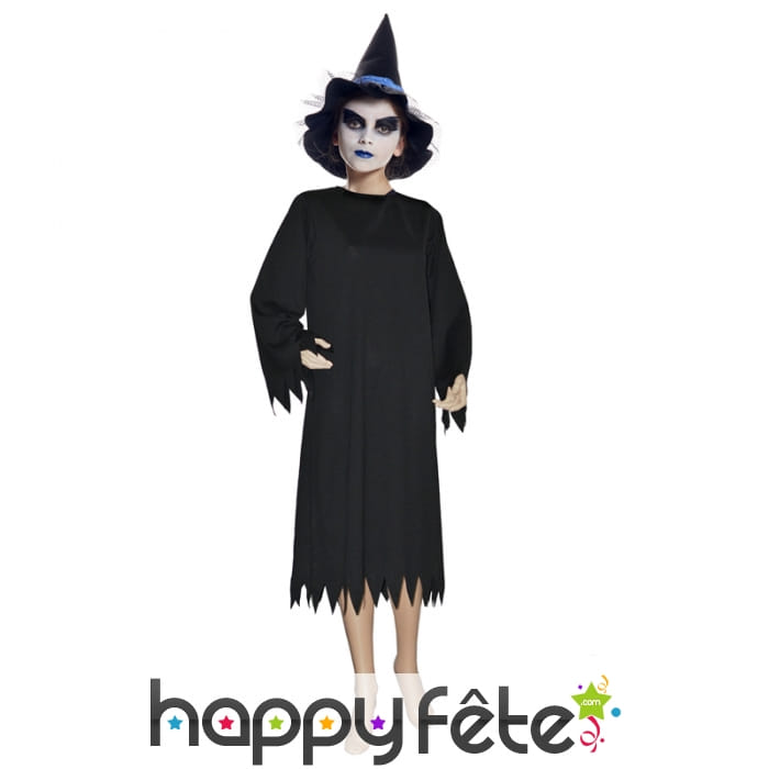 Robe unie noire de petite sorcière