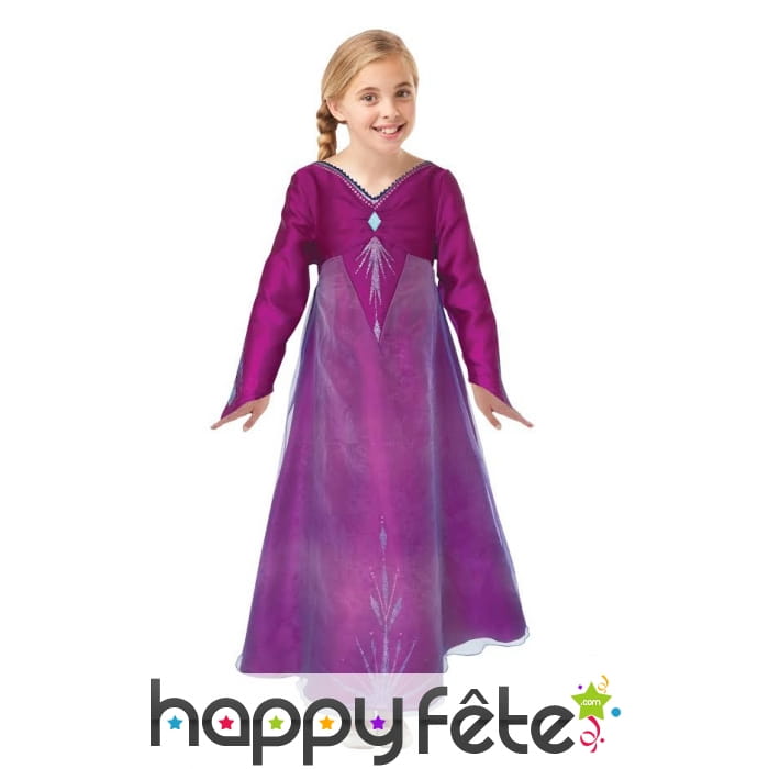 Robe violette de Elsa pour fille, Reine des Neiges