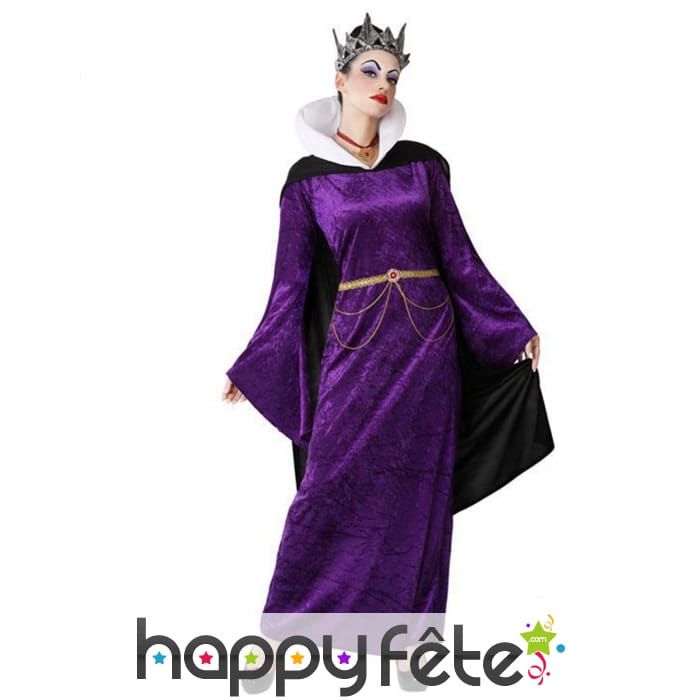 Robe violette de la méchante reine pour femme