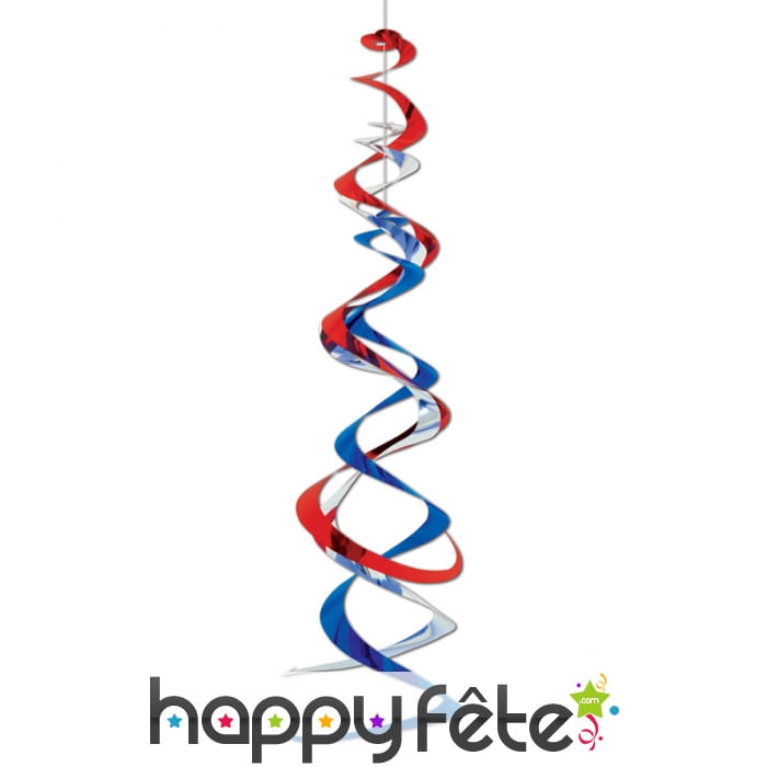 Suspensions 14 juillet bleu blanc rouge, 75cm