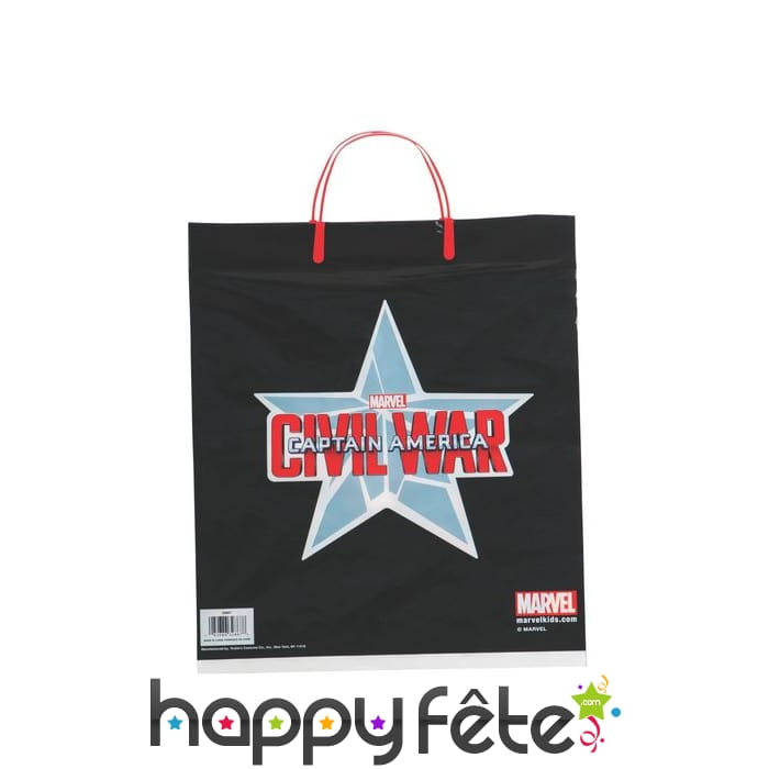 Sac à bonbons de Captain America en plastique