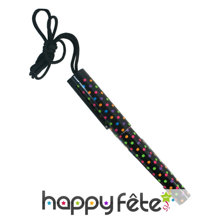 Stylo à bille à pois sur collier