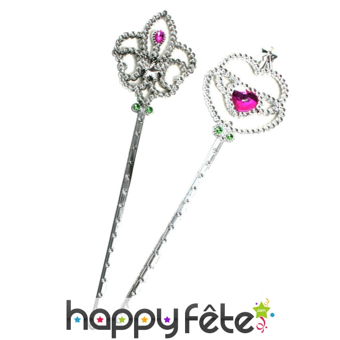 Sceptres argenté de princesse 20cm