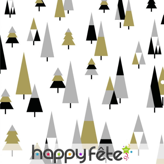 Serviettes arbre de noel tricolore