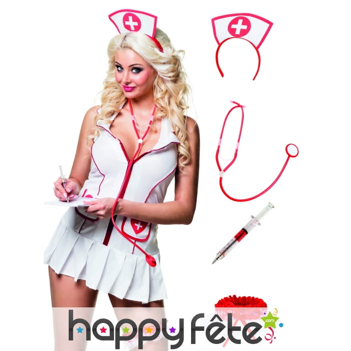 Set accessoires d'infirmière pour adulte