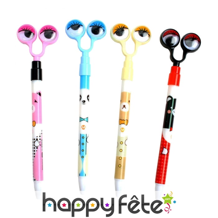 Stylo avec gros yeux, 17cm